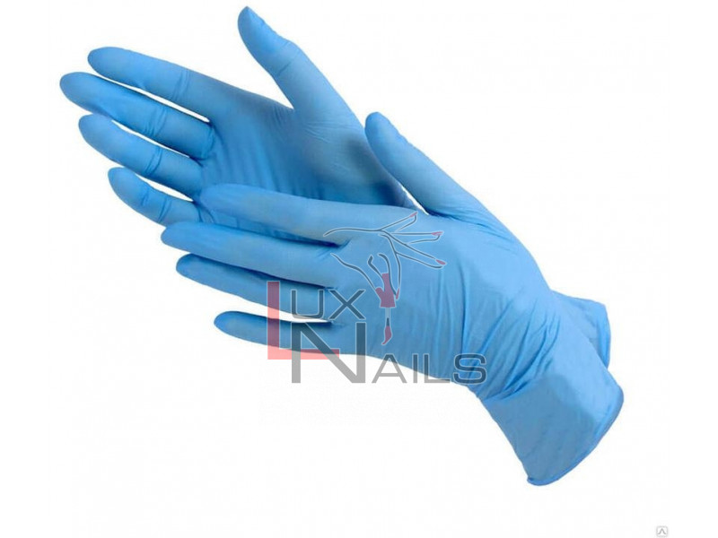 Нітрилові рукавички без пудри блакитні Medicom (XS) 100шт