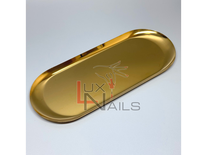 Лоток металевий для інструментів плоский (29,5х12 см), gold
