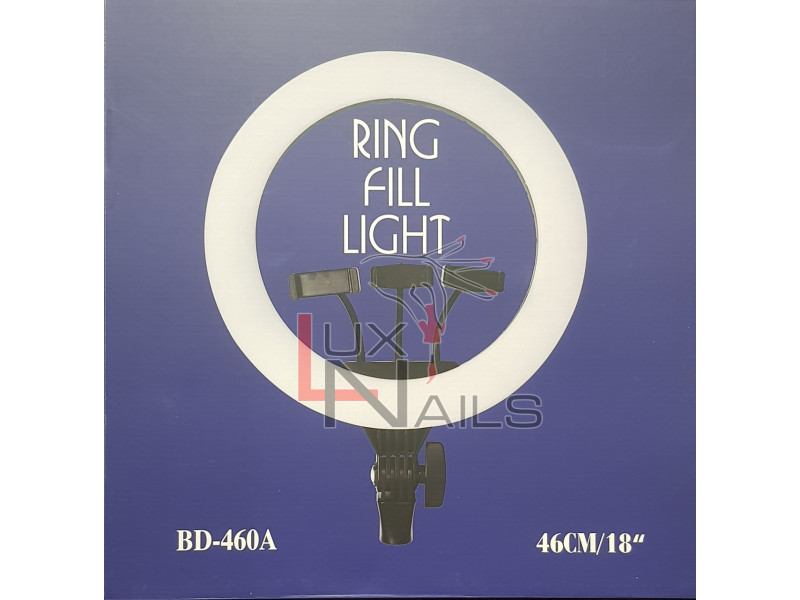 Кільцева LED лампа BD-460A, 46см (пульт, штатив 2м)