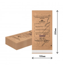 Крафт-пакеты 100 х 200 мм., 100 шт. (коричневые) Дизайнер