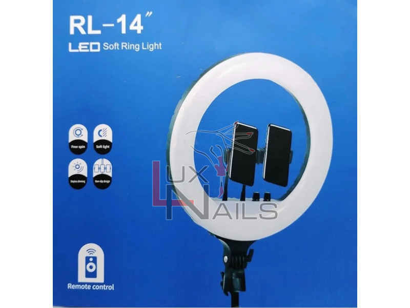 Кільцева LED лампа RL-14, 36см (пульт, штатив, USB)