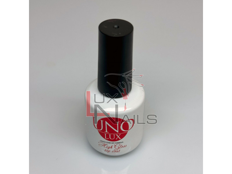 Uno Lux High Gloss Top Coat – Верхнє супер глянсове покриття (15 мл.)