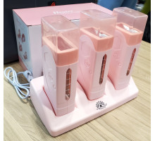Воскоплав кассетный Global на базе тройной, розовый