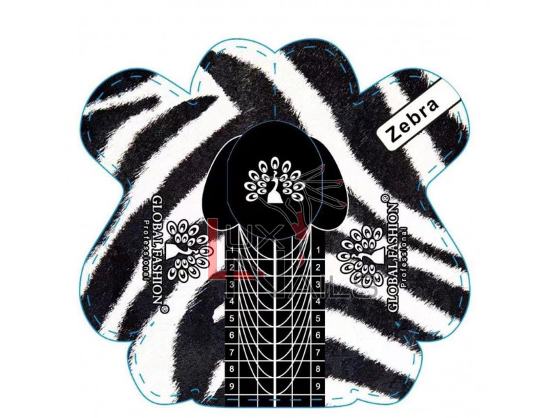 Одноразові форми для нігтів, Zebra, 300 шт