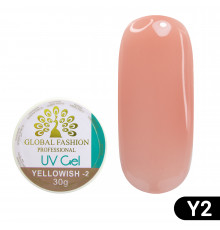 Гель для наращивания ногтей, камуфляж-2, Global Fashion Yellowish-2, 30 г