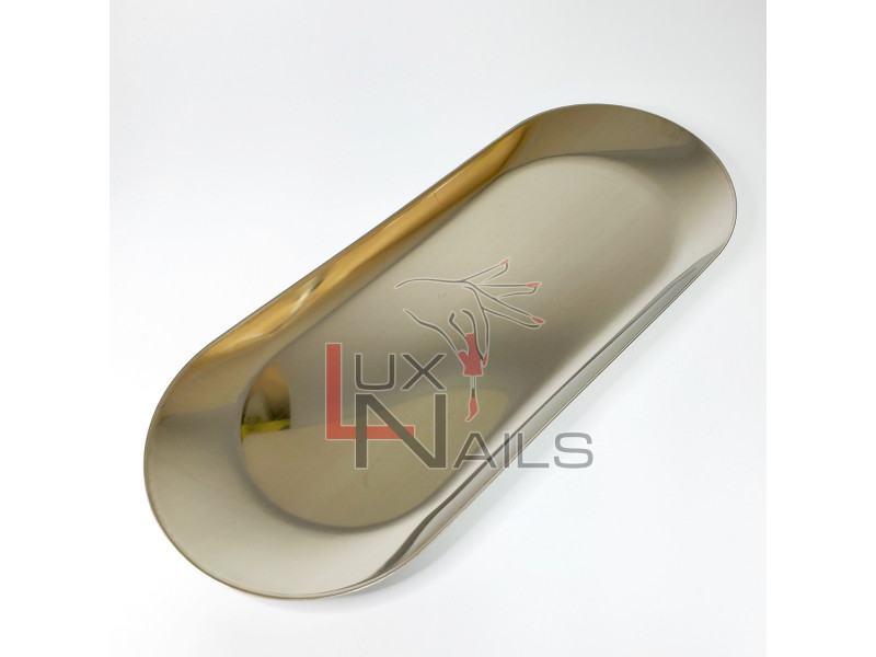 Лоток металлический для инструментов плоский (23х9 см), silver