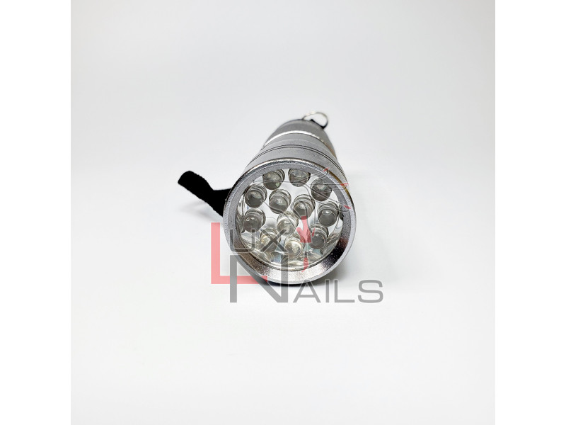 Лід лампа-ліхтарик з металу для гель лаку, 12 світлодіодів