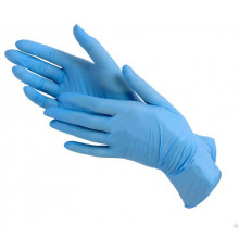 Нітрилові рукавички без пудри блакитні Medicom (M) 100шт