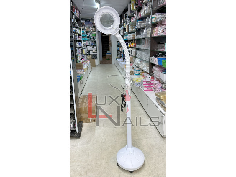 Лампа лупа косметологическая LED A-005 (гофра, регулятор яркости, линза 12см)